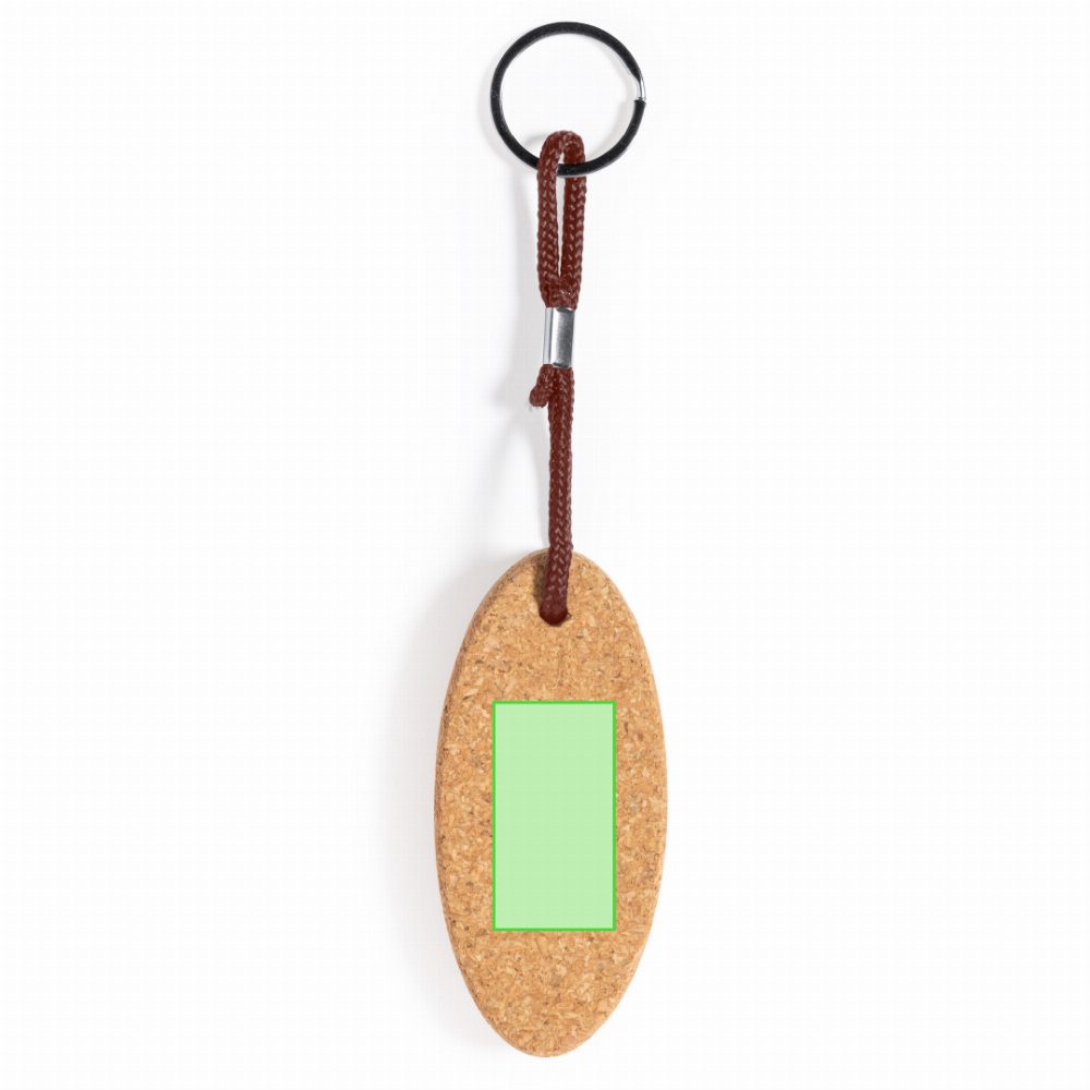 Branding diagram for Cork key rings Cruffid – Side A, central