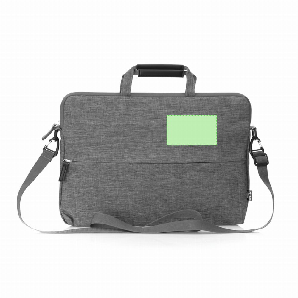 Branding diagram for Document bag with mobile phone holder from RPET Murray – Top top top