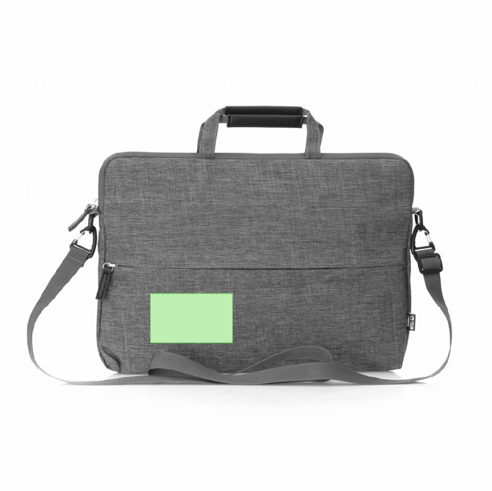 Branding diagram for Document bag with mobile phone holder from RPET Murray – Lower area