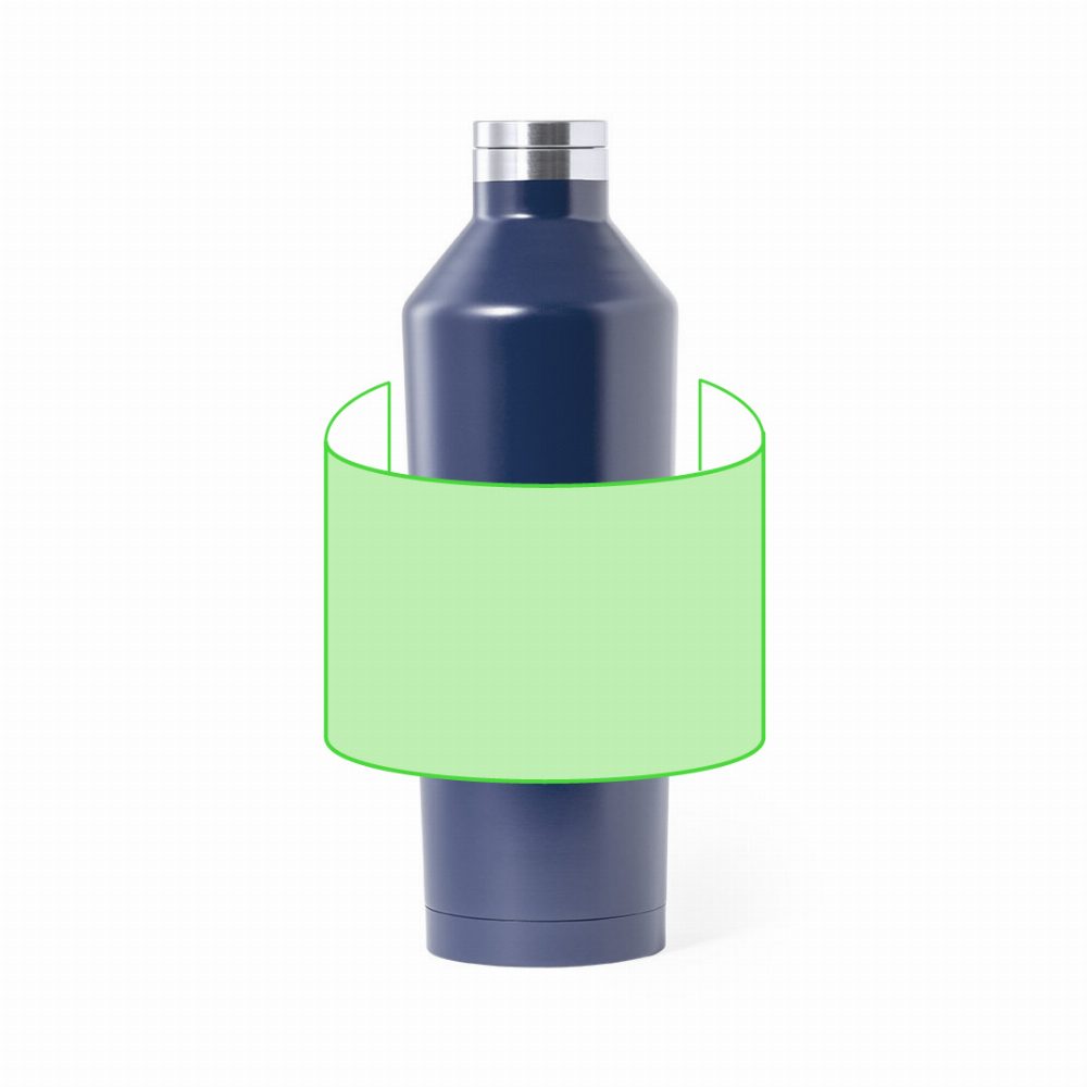 Branding diagram for Stainless steel thermal bottle, 800 ml Gristel – Around the body