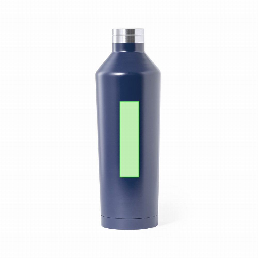 Branding diagram for Stainless steel thermal bottle, 800 ml Gristel – Front, central