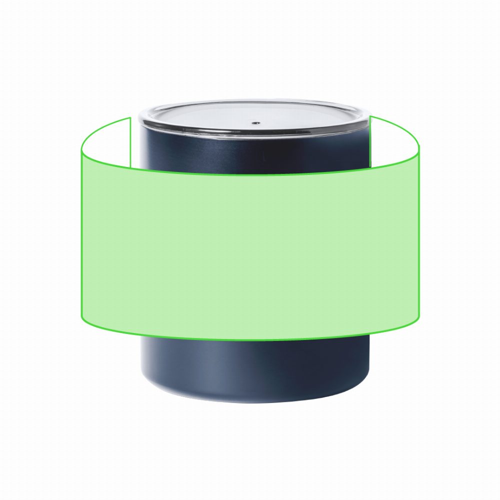 Branding diagram for Thermocup of stainless steel, 420 ml Hanna – Around the Cup