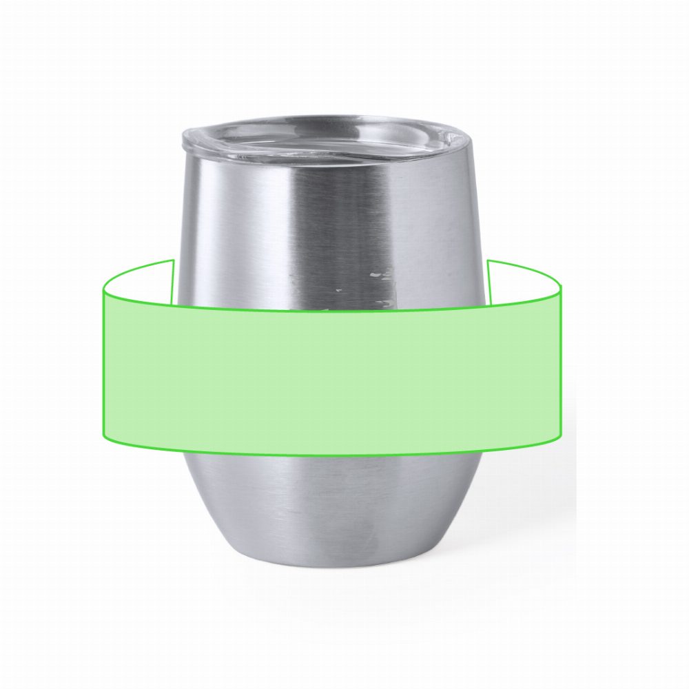 Branding diagram for Stainless steel thermal beakers, 350 ml Bobby – Around the glass