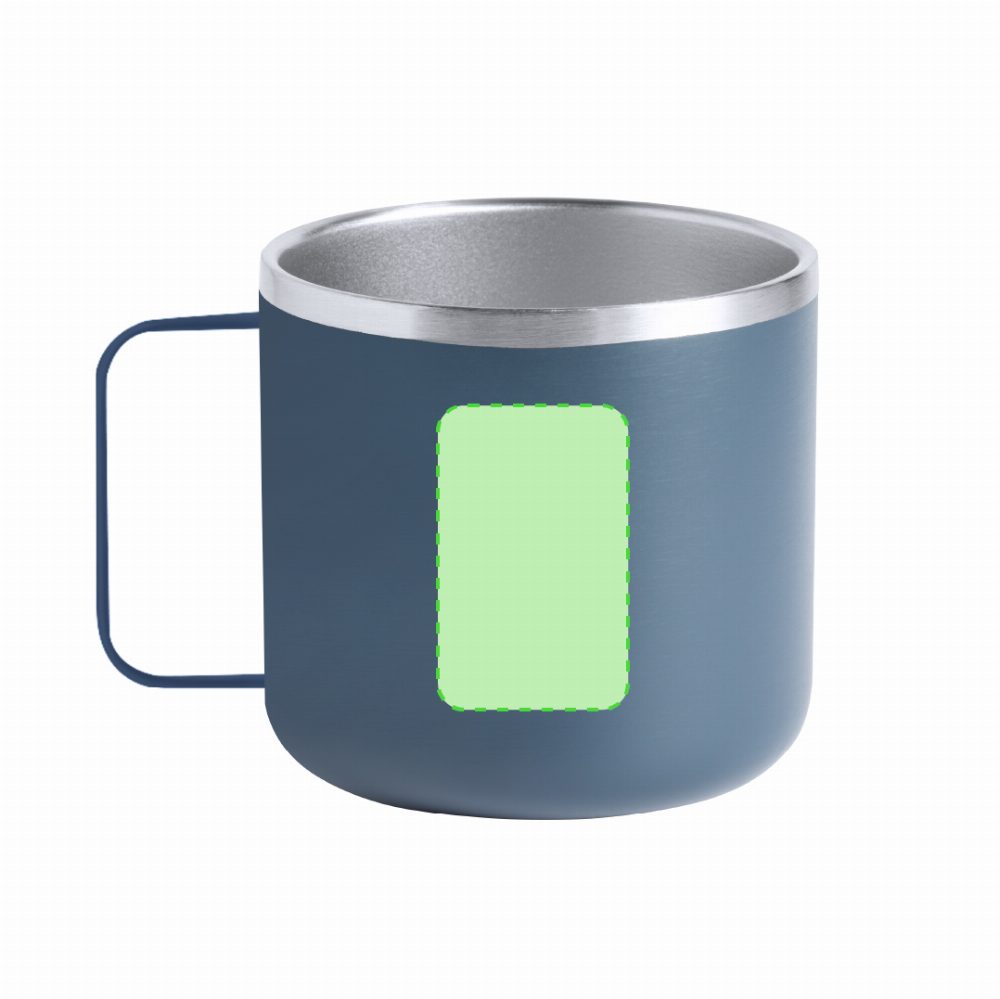 Branding diagram for Double-walled stainless steel cup 350 ml Shirley – Page A
