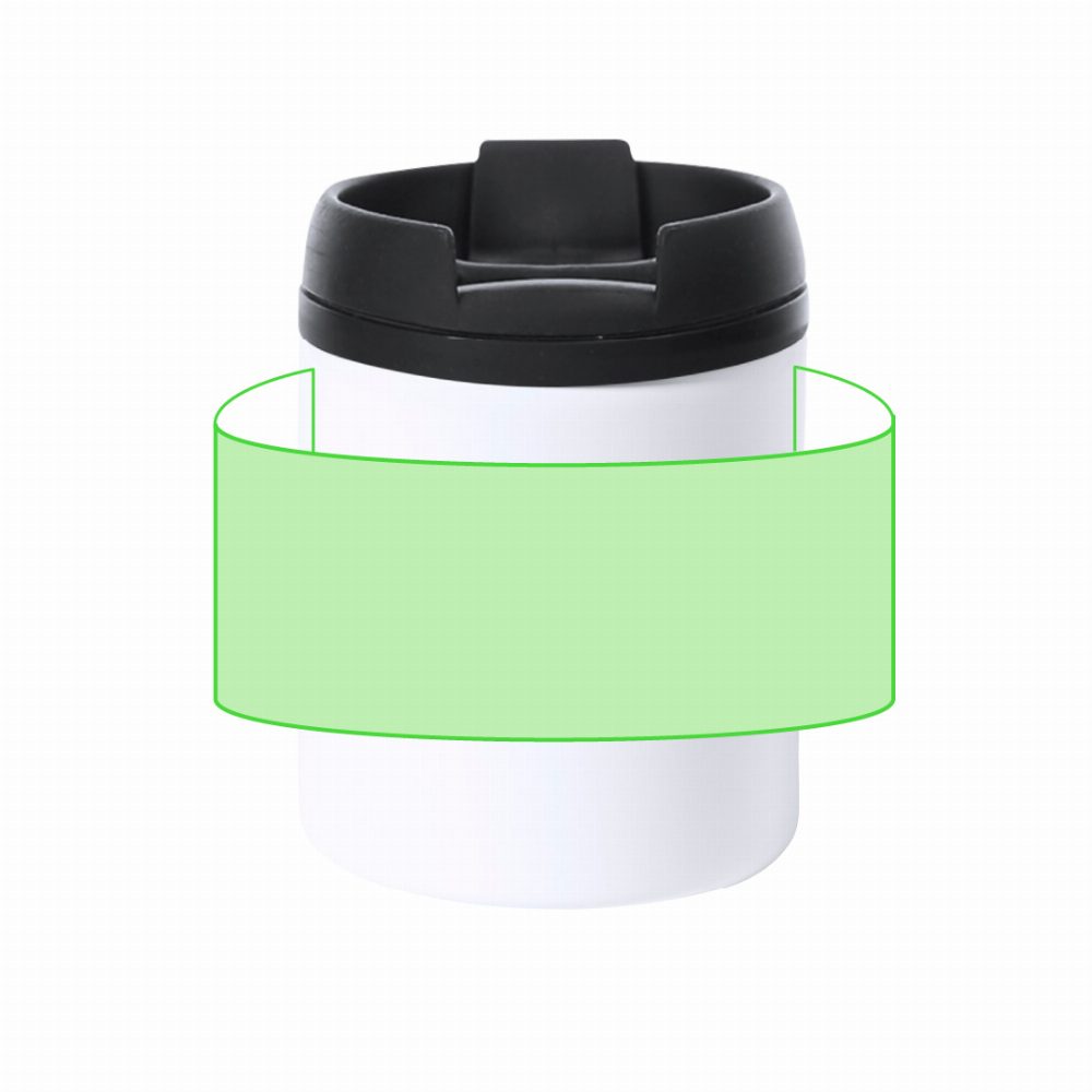 Branding diagram for Stainless steel thermal beakers, 160 ml Zirgul – Around the glass