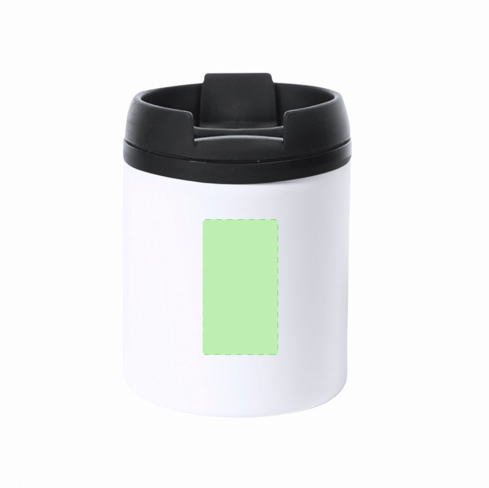 Branding diagram for Stainless steel thermal beakers, 160 ml Zirgul – Focuses on the body