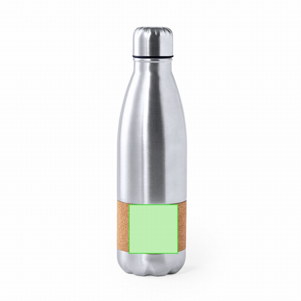 Branding diagram for Stainless steel drinking bottle 750 ml Sereok – Front