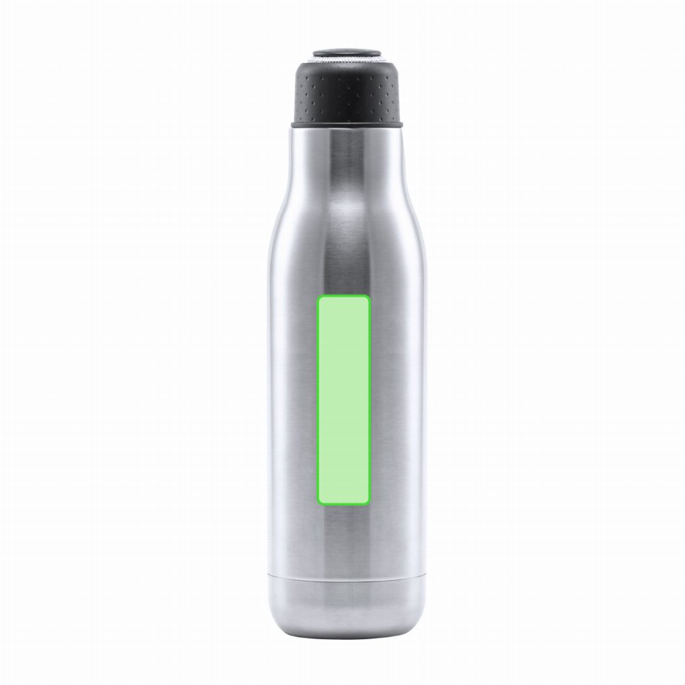 Branding diagram for Stainless steel thermal bottle, 830 ml Higrit – Along the body