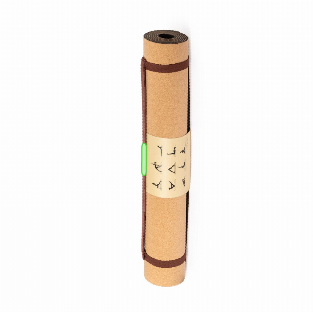 Branding diagram for Yoga mat made of cork Padma – Centered Band Presentation