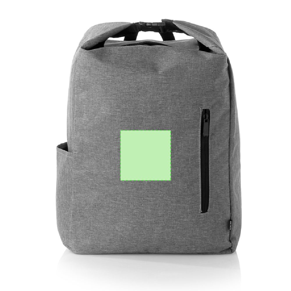 Druckskizze für Rucksack aus RPET Sherpak – In der Frontseite