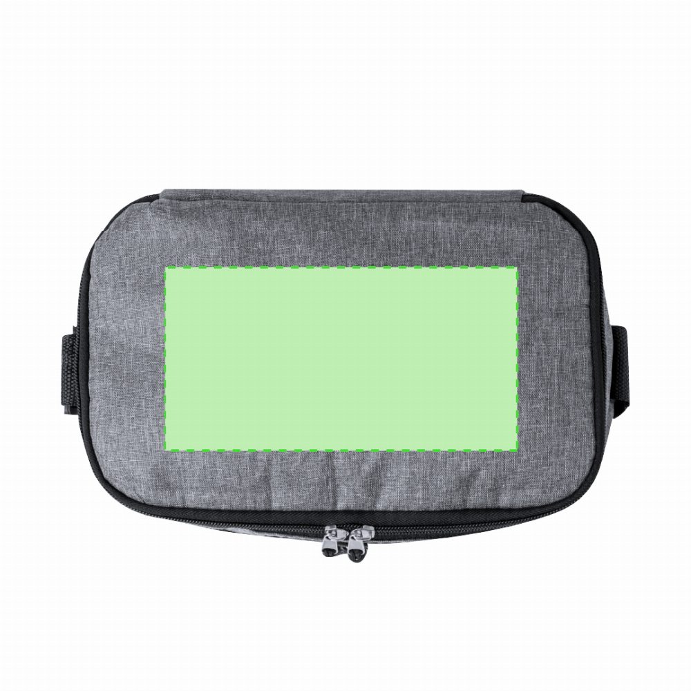Branding diagram for Cooling bag made of RPET Elendil – lid, central