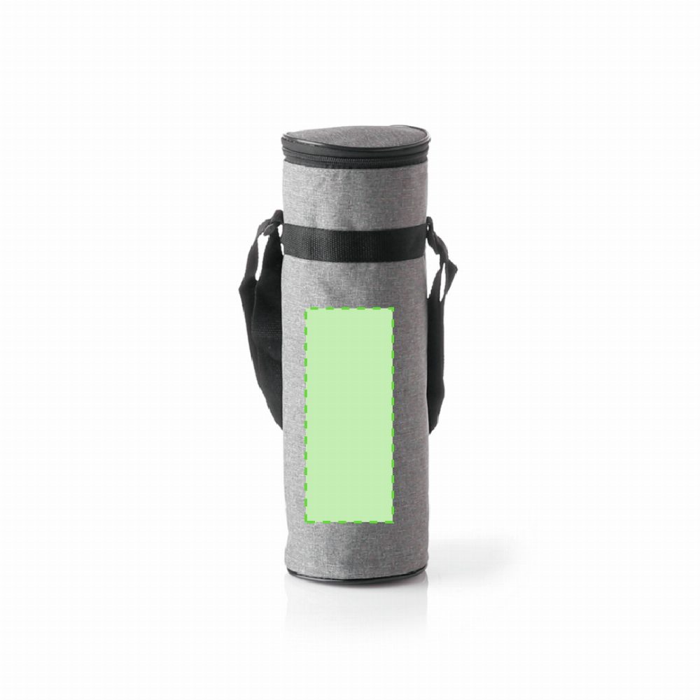Branding diagram for Bottle refrigerated bag made of RPET Tukam – Front, central