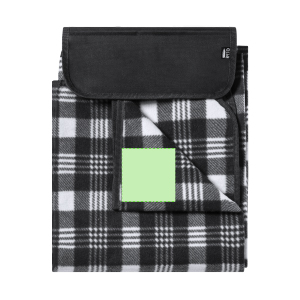 Branding diagram for Picnic blanket made of RPET Zaralex – In the corner