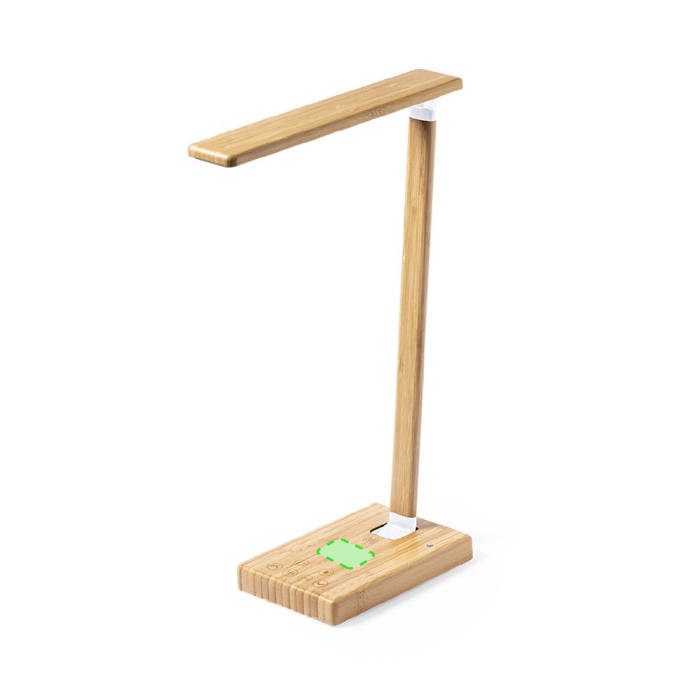 Branding diagram for LED table lamp with wireless charging station 10 W Sleya – Base