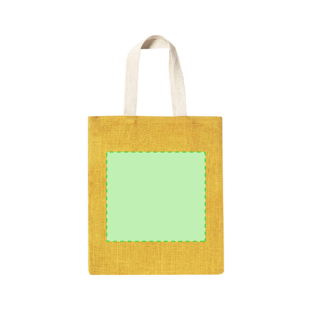 Branding diagram for Shopping bag of jute Brios – Central marking surface