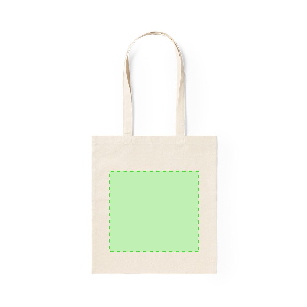 Branding diagram for Cotton shopping bag Trendik – Central marking surface