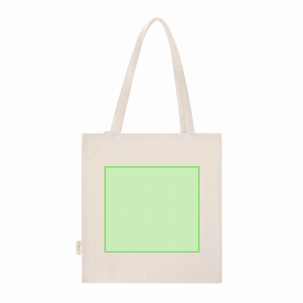 Branding diagram for Cotton shopping bag Rumel – Side B, central