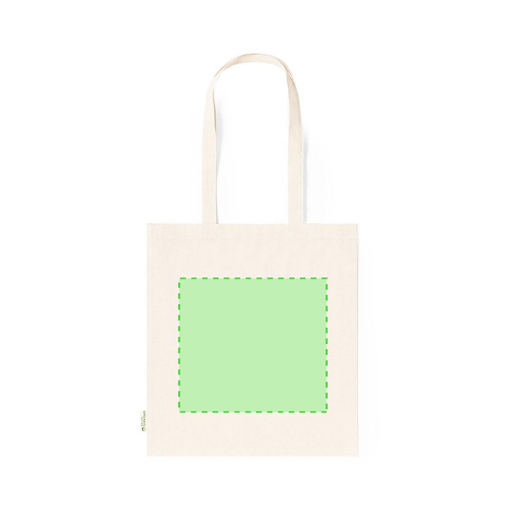 Branding diagram for Cotton shopping bag Fizzy – Central marking surface