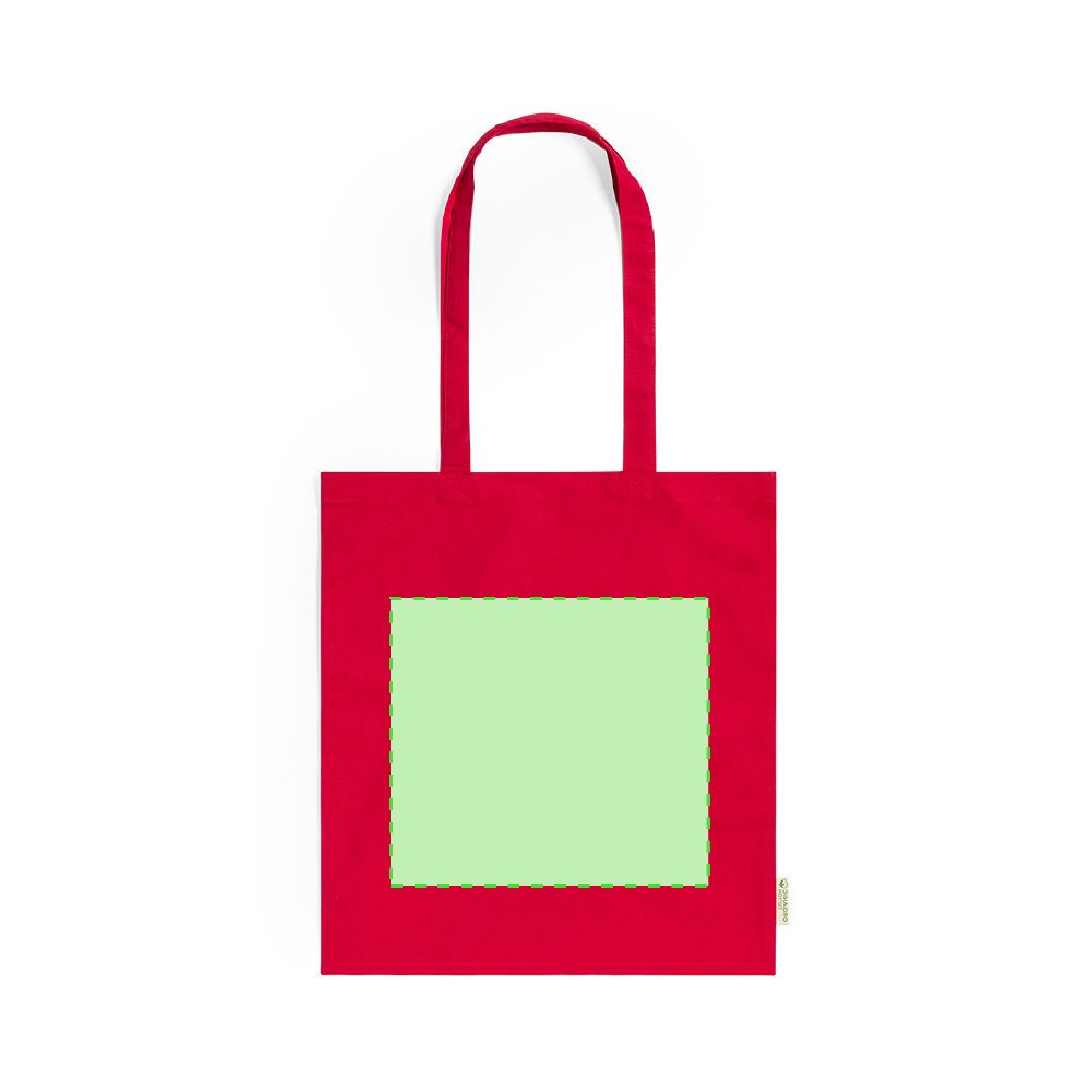 Branding diagram for Cotton shopping bag Klimbou – Side B, central