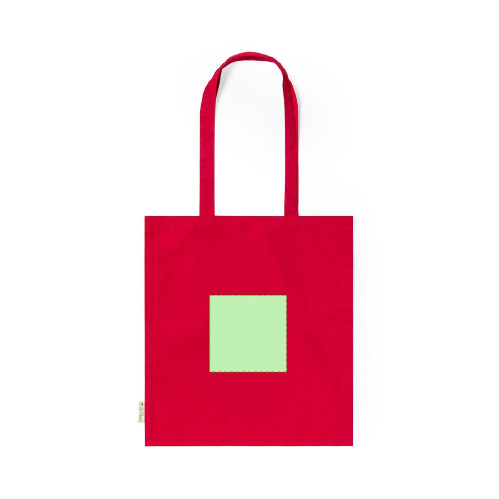 Branding diagram for Cotton shopping bag Klimbou – Central marking surface