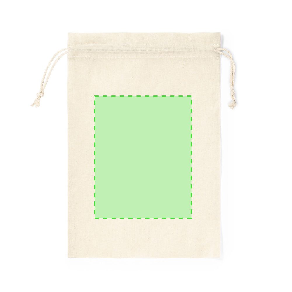 Branding diagram for Cord draw bags of cotton Miley – Central marking surface
