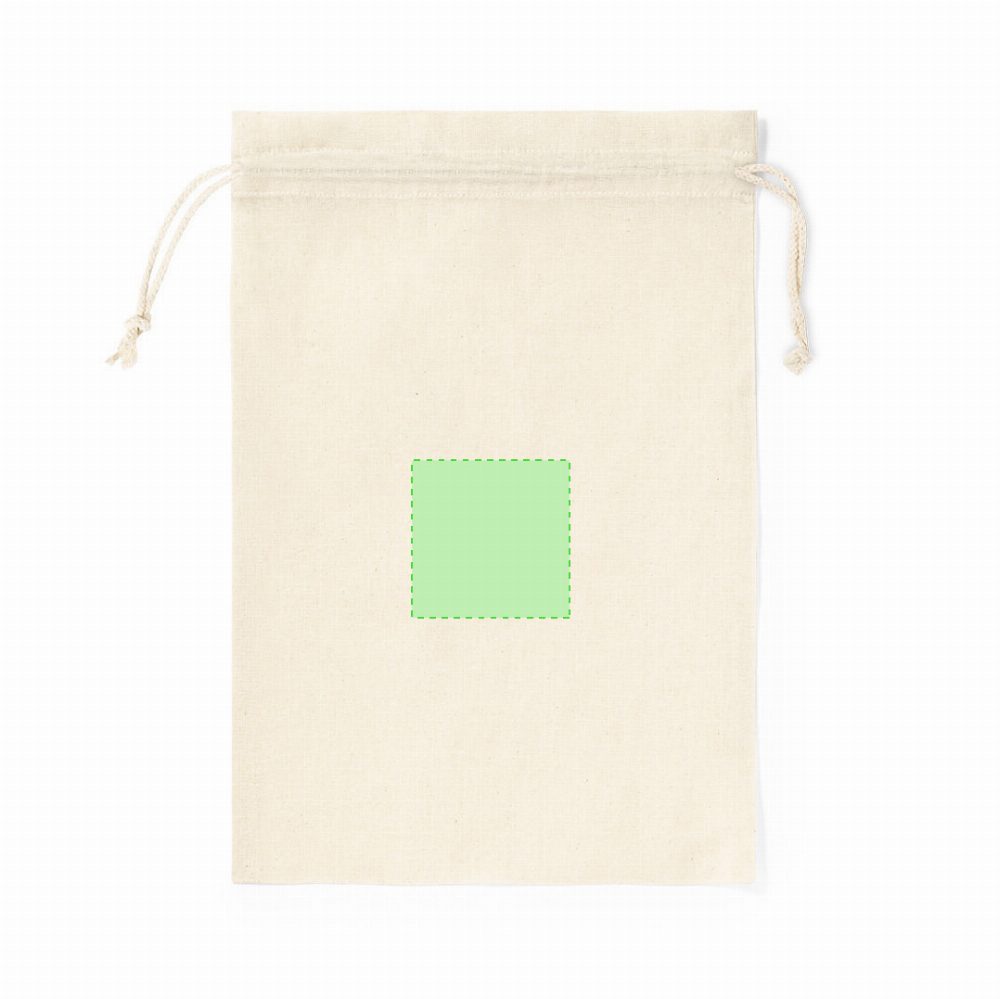 Branding diagram for Cord draw bags of cotton Miley – Central marking surface