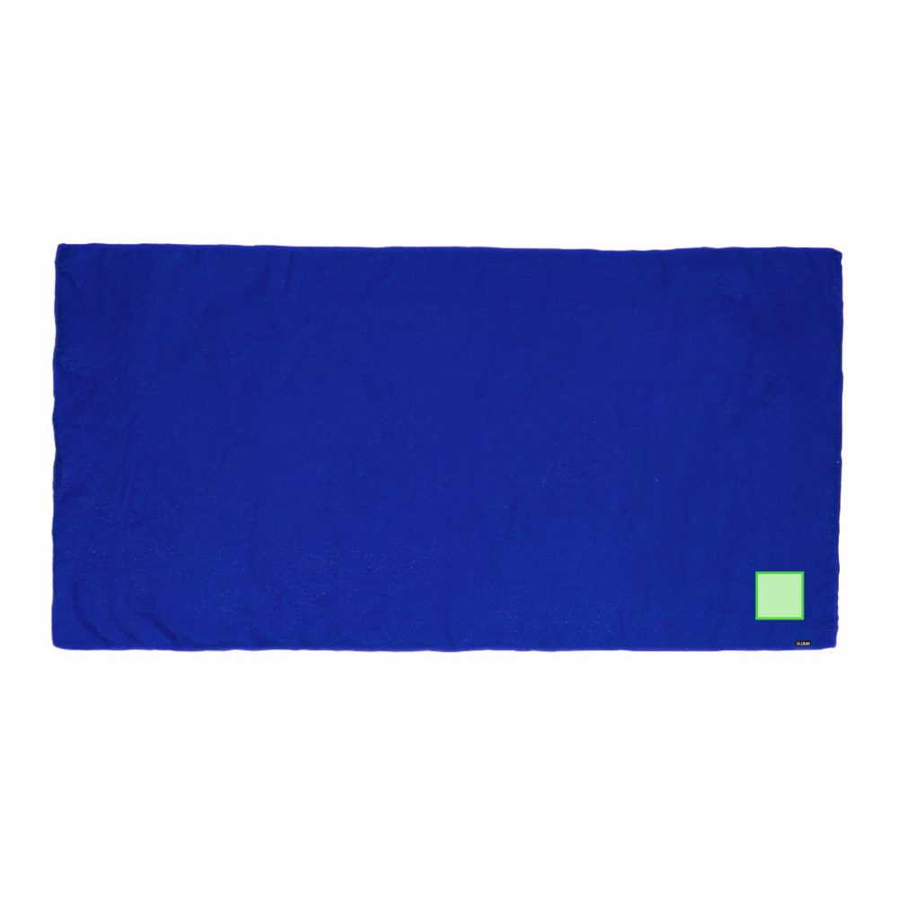 Branding diagram for Sports towel from RPET Risel – Corner area