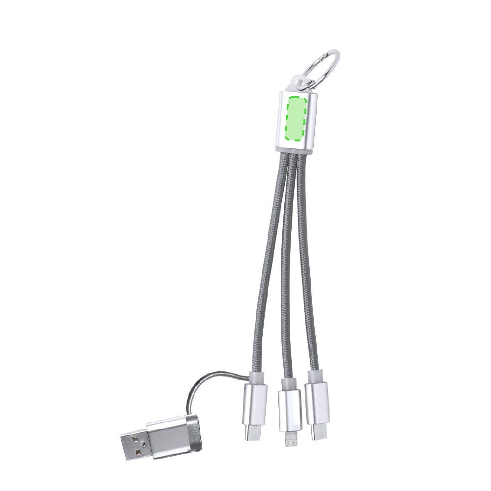 Branding diagram for Charging cables Frecles – In the body-side USB