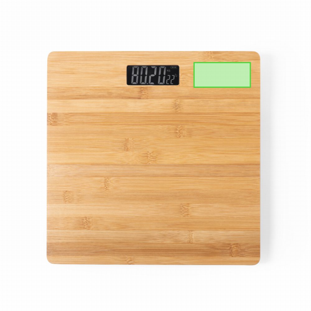 Branding diagram for Bamboo digital scales Berry – Upper right corner