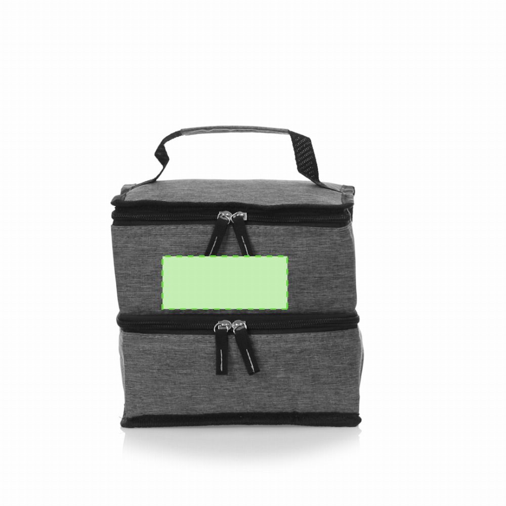 Branding diagram for Cooling bag made of RPET Stacy – In the front pocket