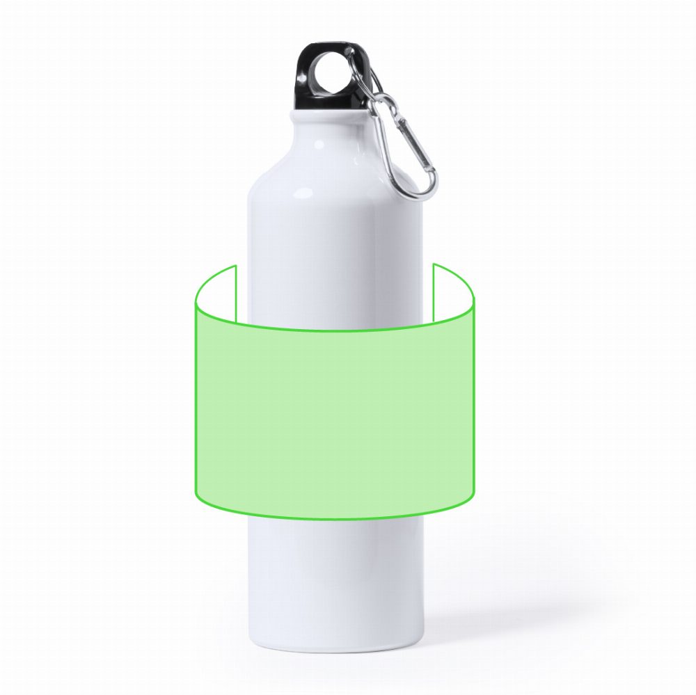 Branding diagram for aluminium sublimation water bottle 800 ml Bredix – Around the drinking bottle