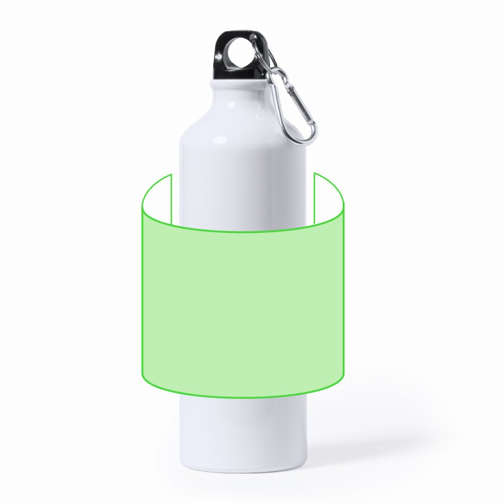 Branding diagram for aluminium sublimation water bottle 800 ml Bredix – Around the drinking bottle