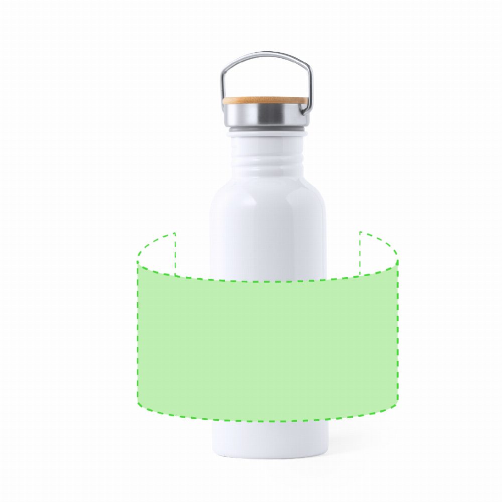 Branding diagram for Stainless steel water bottle for sublimation printing 700 ml Preuk – Around the drinking bottle