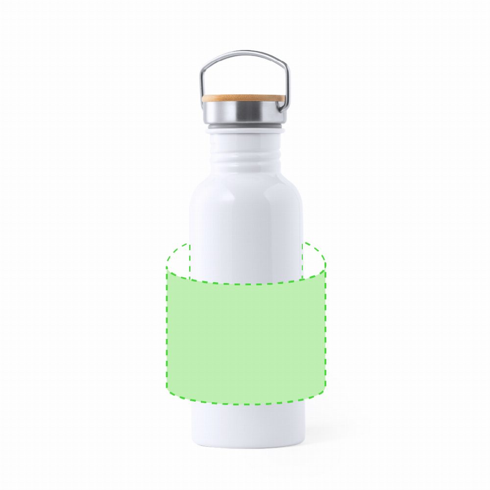 Branding diagram for Stainless steel water bottle for sublimation printing 700 ml Preuk – Front, central