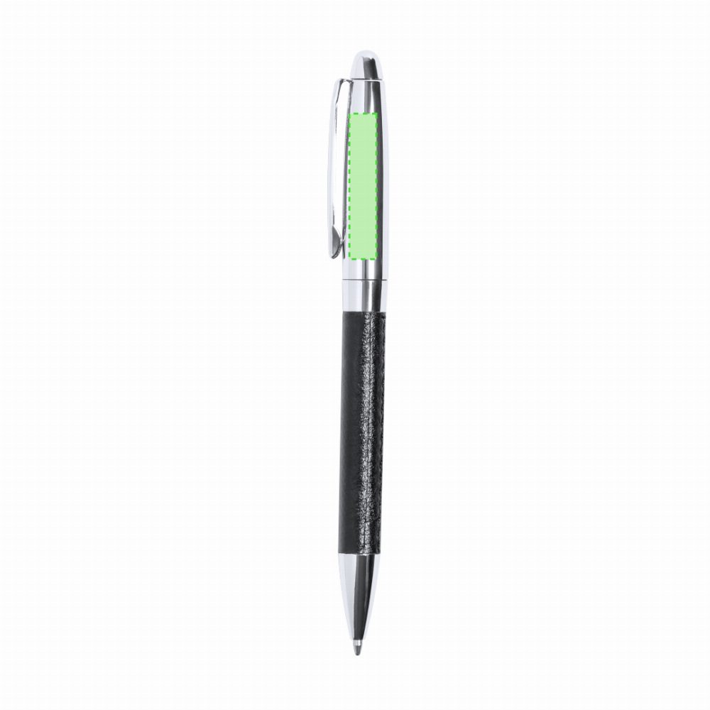 Branding diagram for Writing set with ballpoint pen and ink roller Niveum – Area 1