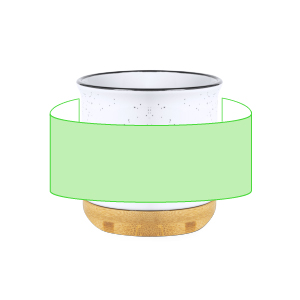 Branding diagram for Ceramic cup 330 ml Larray – Around the Cup