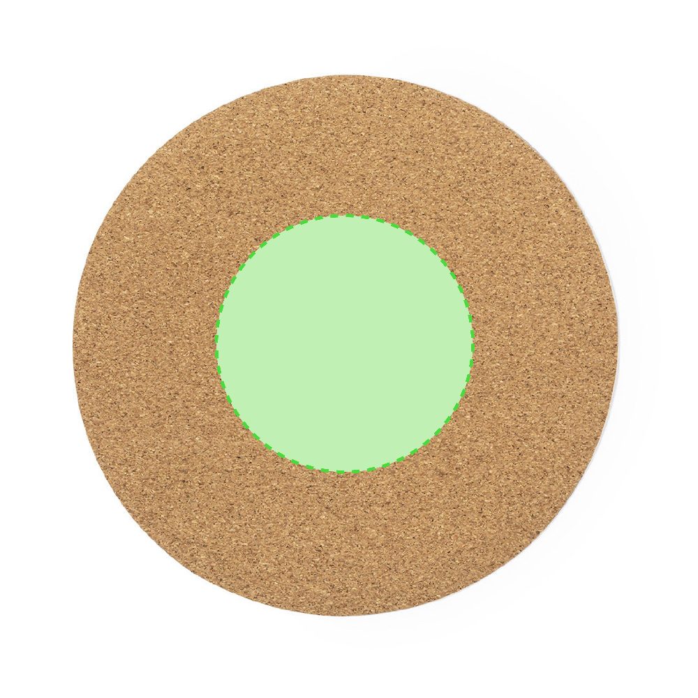 Branding diagram for Mousepad made of cork Topick – Concentrates on the surface