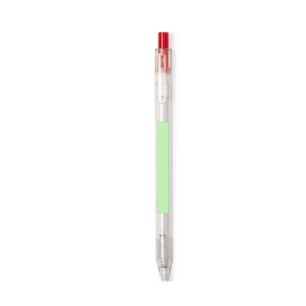 Branding diagram for Ballpoint pens of RPET, with printing mechanism Lester – Area 4