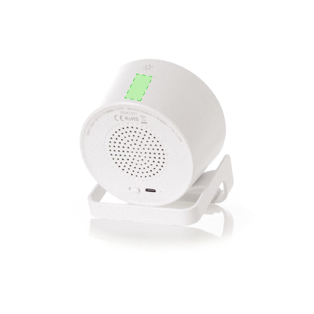 Druckskizze für LED Tischlampe mit Bluetooth Lautsprecher und kabelloser Ladestation 3 W Sadow – In der vorderen Spitze