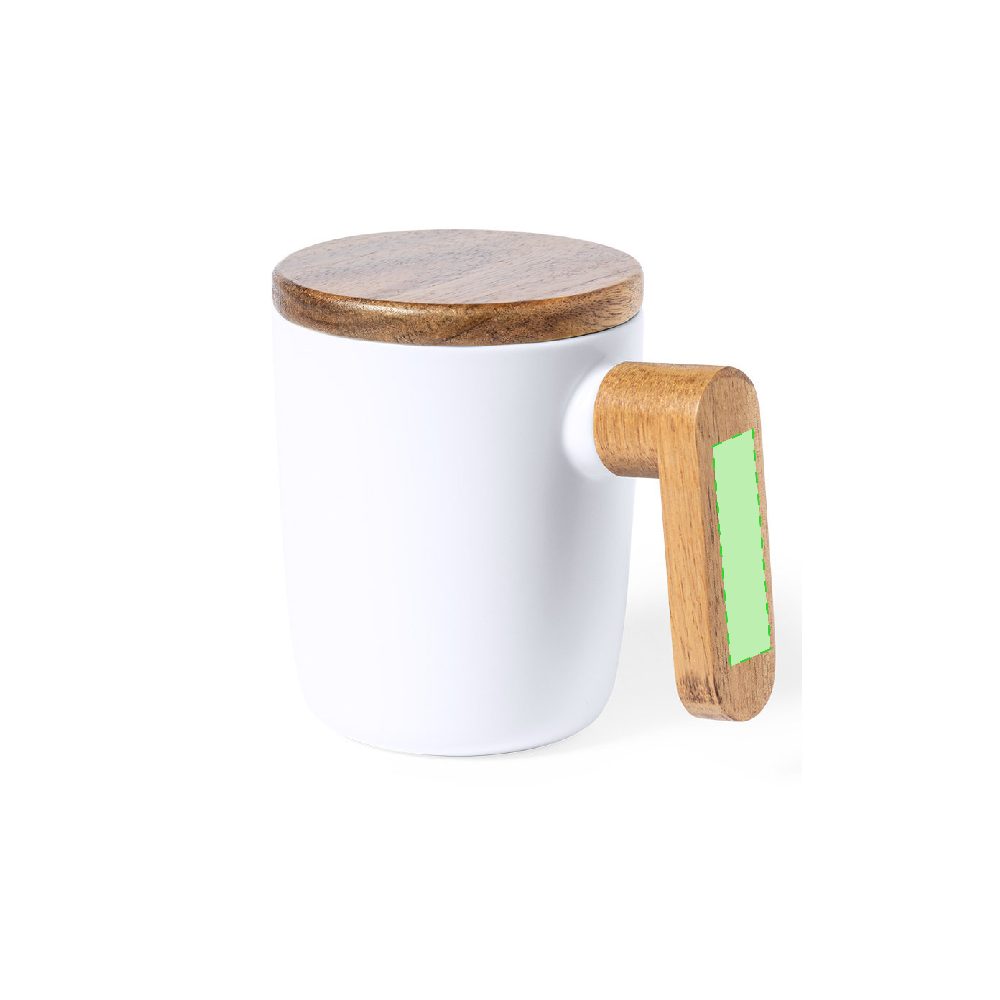 Branding diagram for Ceramic cup 350 ml Haruncal – In hand grip