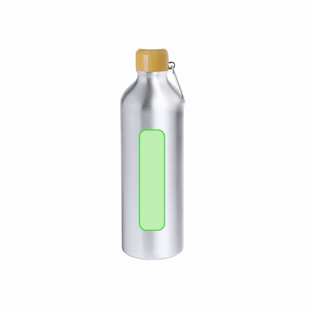 Branding diagram for aluminium drinking bottle 800 ml Hetien – Central marking surface