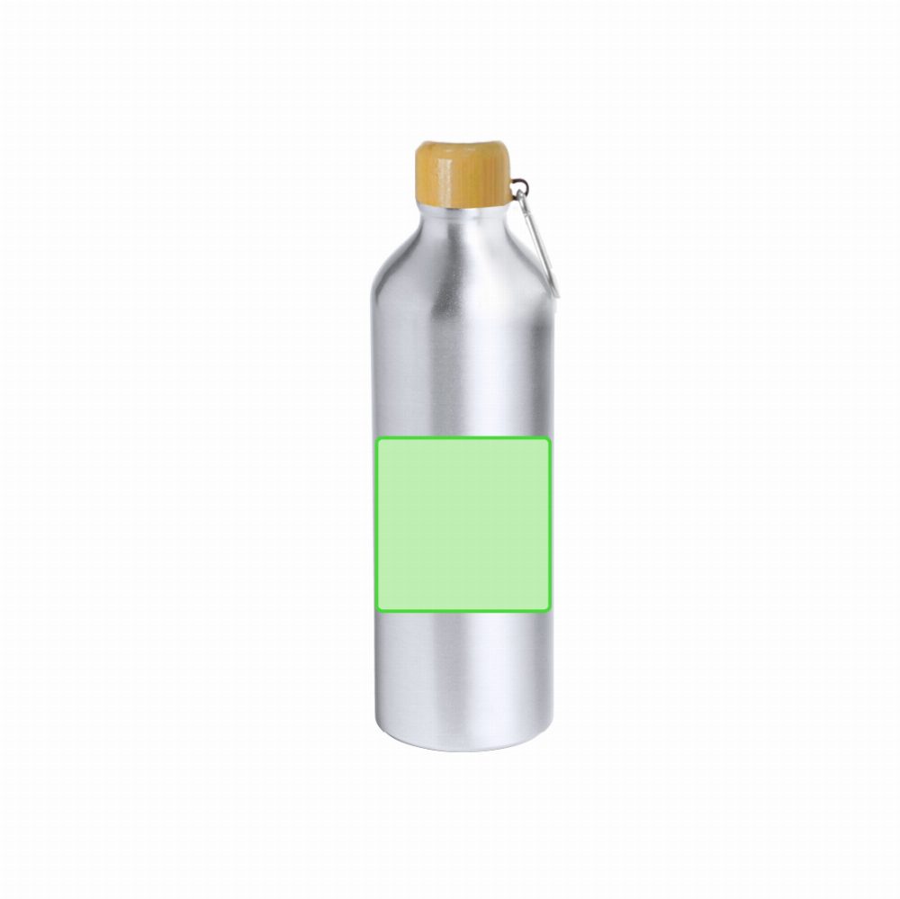 Branding diagram for aluminium drinking bottle 800 ml Hetien – Front