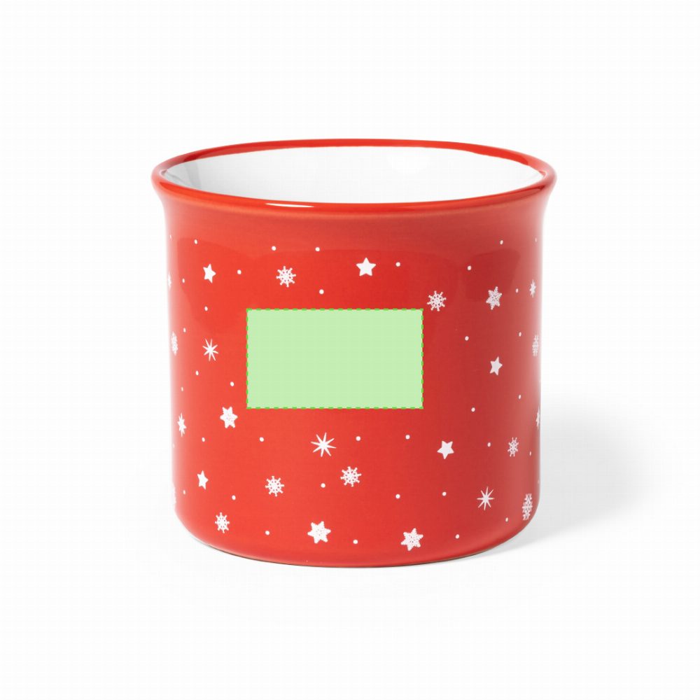 Branding diagram for Ceramic cup 280 ml Verdux – Front
