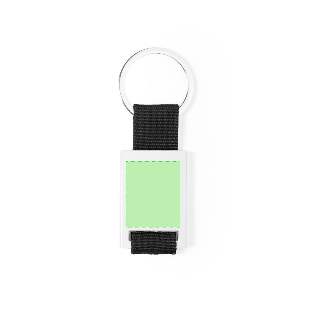 Branding diagram for Recycled aluminium key rings Lofly – Side B, central