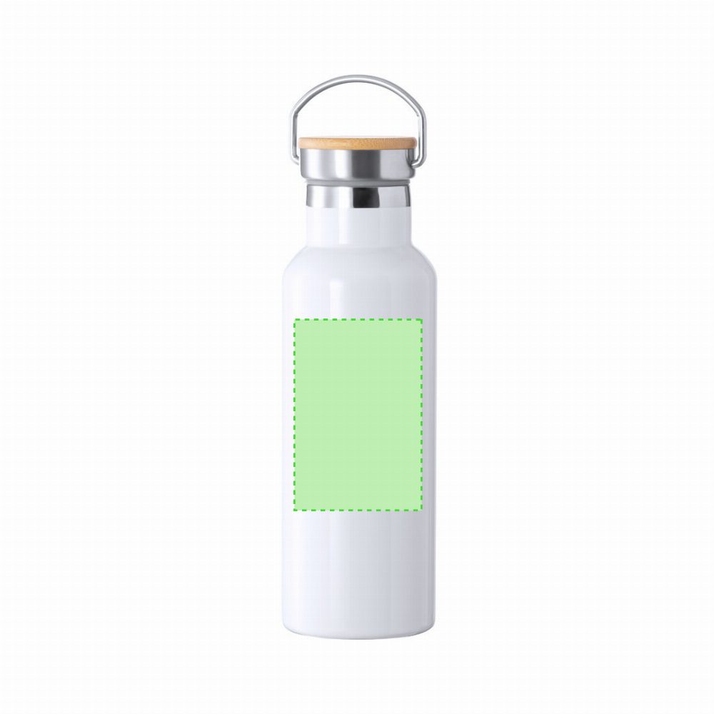 Branding diagram for Stainless steel thermal flask for sublimation printing, 500 ml Ying – Front, central