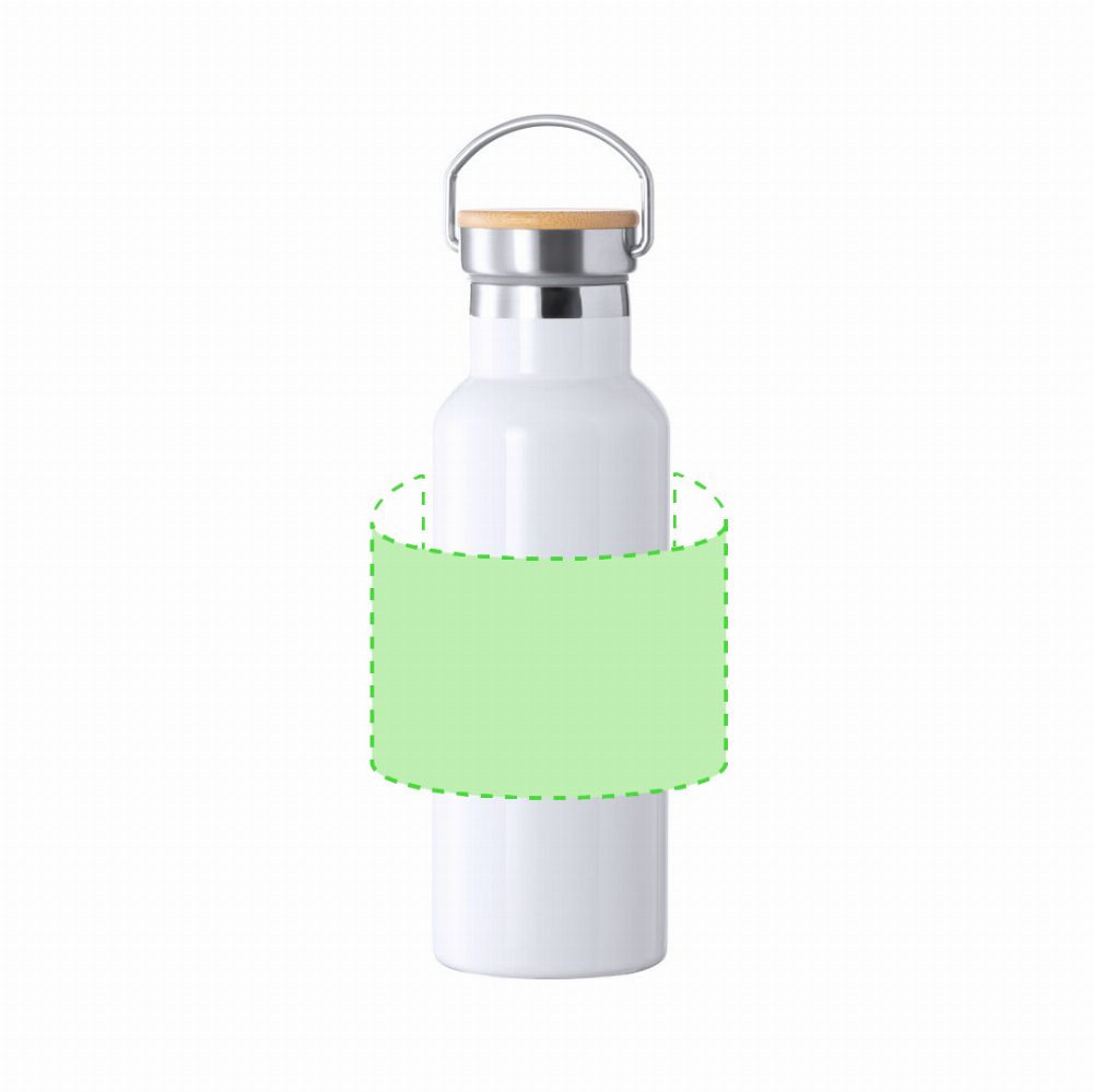 Branding diagram for Stainless steel thermal flask for sublimation printing, 500 ml Ying – Around the body