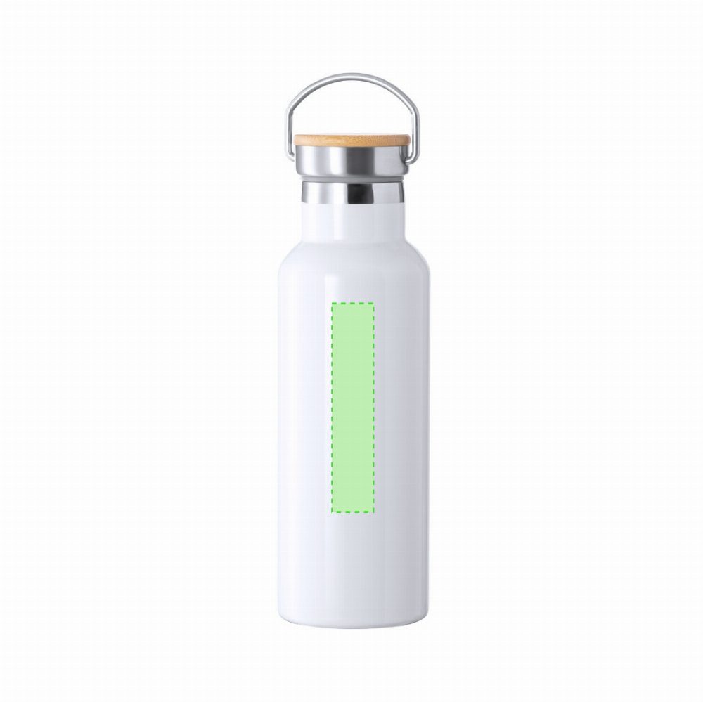 Branding diagram for Stainless steel thermal flask for sublimation printing, 500 ml Ying – Front, central