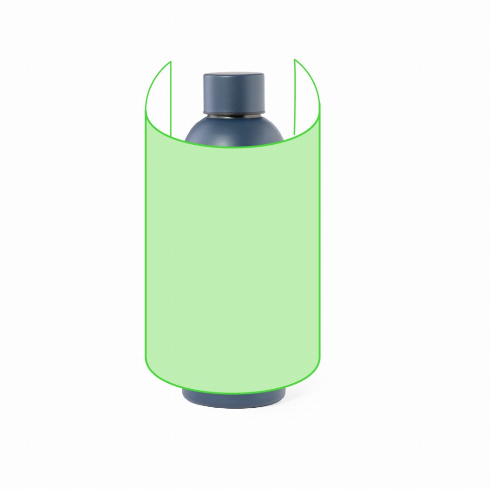 Branding diagram for Stainless steel drinking bottle, 800 ml Pigot – Area 7