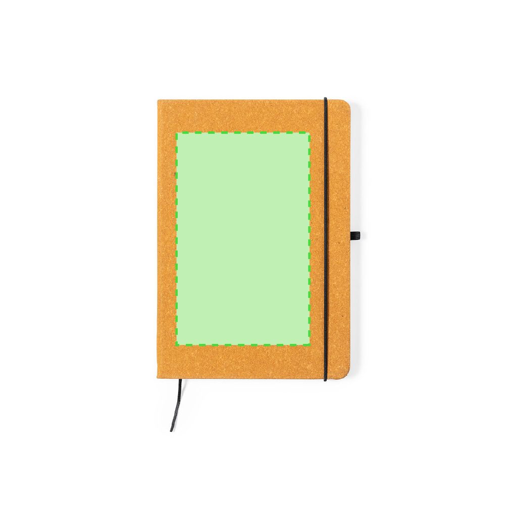Branding diagram for Recycled leather notebook Tefan – Cover