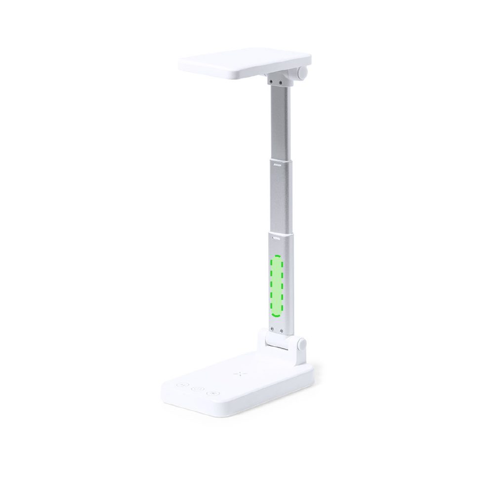 Branding diagram for LED table lamp with wireless charging station 10 W Cirgux – Front mounting area
